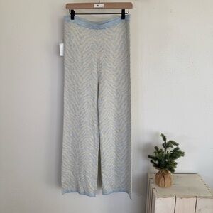 Find me now tBlue and Cream Straight Leg Pants